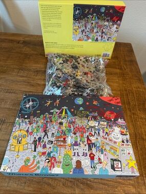 Where’s Bowie? Full Moon Party Free Festival - Colorful 500 Piece Jigsaw Puzzle